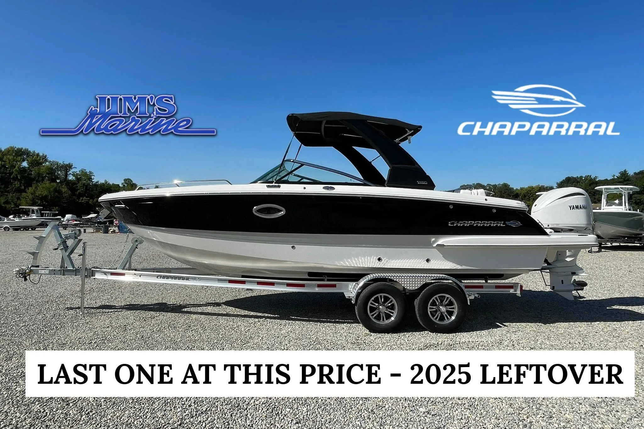 Chaparral 270 OSX 2025 boat on trailer, last one at this price.