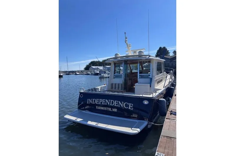 Independence Yacht Photos Pics 2012 Sabre 42 Salon Express yacht docked, named "Independence," in Yarmouth, ME.