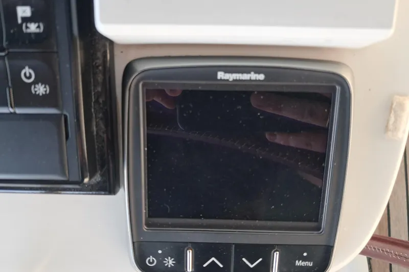 Yacht Photos Pics Raymarine navigation display on 2000 Beneteau Oceanis 40 CC yacht.