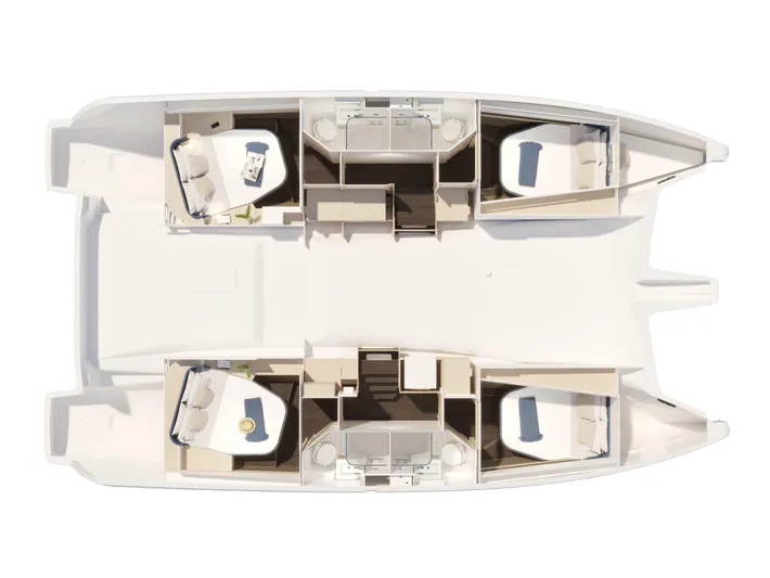 Fp 44 In St. Thomas, Usvi. Ex-factory April 2026 Yacht Photos Pics 2026 Fountaine Pajot 44 catamaran layout, featuring spacious cabins and modern amenities.