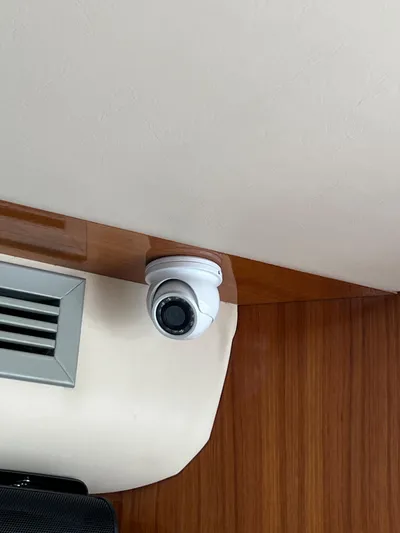 Reel Rodeo Yacht Photos Pics Security camera inside 2014 Maritimo 470 Offshore Convertible yacht.