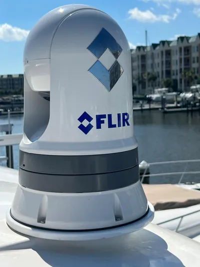 Reel Rodeo Yacht Photos Pics FLIR camera on a 2014 Maritimo 470 Offshore Convertible yacht.