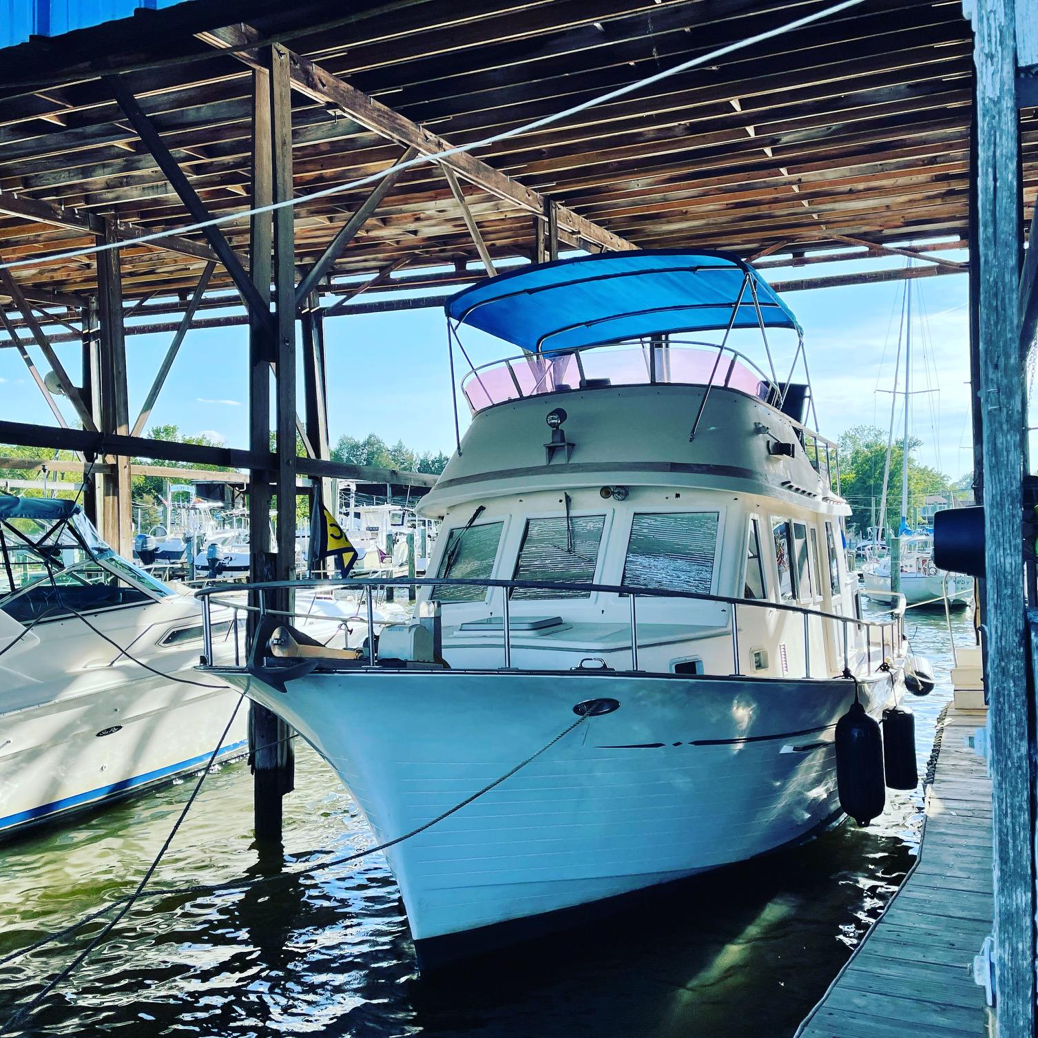 1987 Newburyport 37 Trunk Cabin Trawler for sale YachtWorld