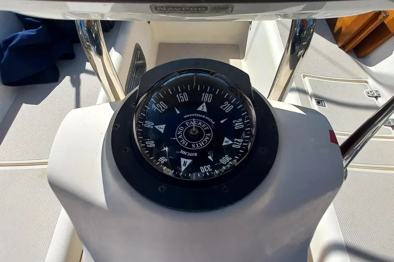 Ivory Star Yacht Photos Pics Compass on 1999 Island Packet 350 yacht, showing navigation details.