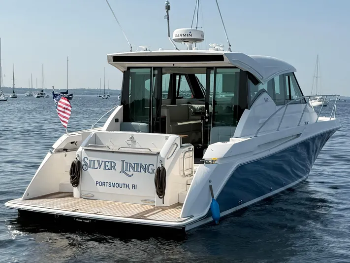 Silver Lining, Name Reserved Yacht Photos Pics 2017 Tiara Yachts 39 Coupe, "Silver Lining," docked in Portsmouth, RI.