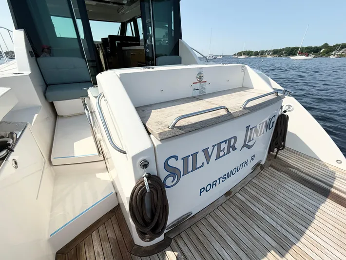 Silver Lining, Name Reserved Yacht Photos Pics 2017 Tiara Yachts 39 Coupe, "Silver Lining," docked in Portsmouth, RI.