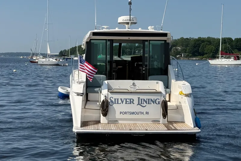 Silver Lining, Name Reserved Yacht Photos Pics 2017 Tiara Yachts 39 Coupe "Silver Lining" docked in Portsmouth, RI.