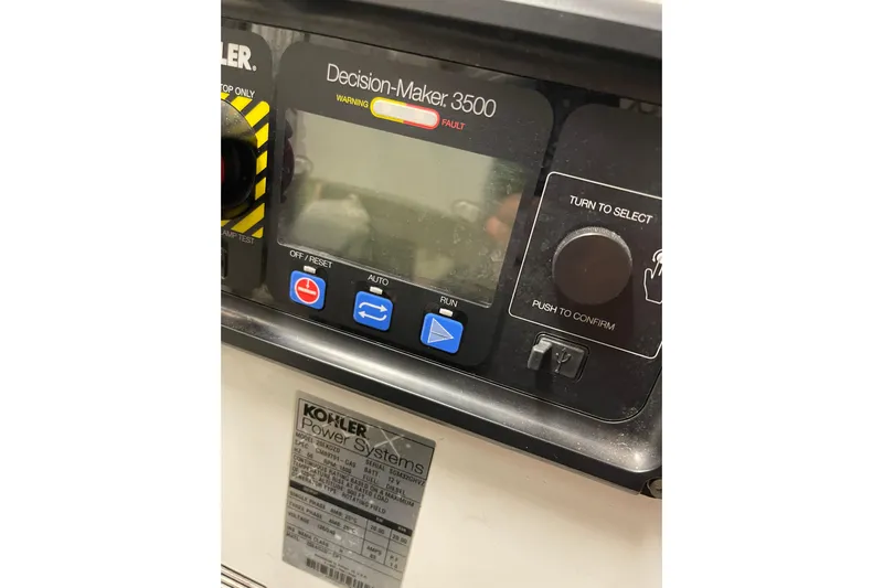 "fortunate" Yacht Photos Pics Kohler Decision-Maker 3500 control panel on 1995 JOHNSON 65 Flybridge Motoryacht.