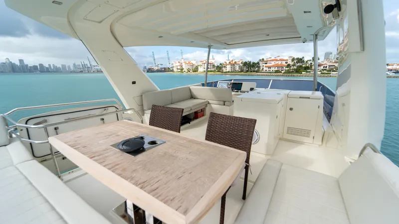 Yachtooma Yacht Photos Pics Luxurious 2017 Present Yachts 680 with spacious deck and scenic waterfront view.