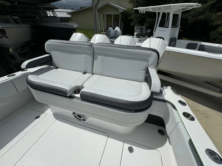 Yacht Photos Pics 2022 Nor-Tech 392 Super Fish boat with white seating and spacious deck.