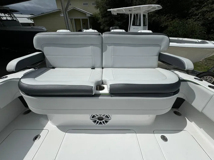  Yacht Photos Pics 2022 Nor-Tech 392 Super Fish boat with white and gray seating.