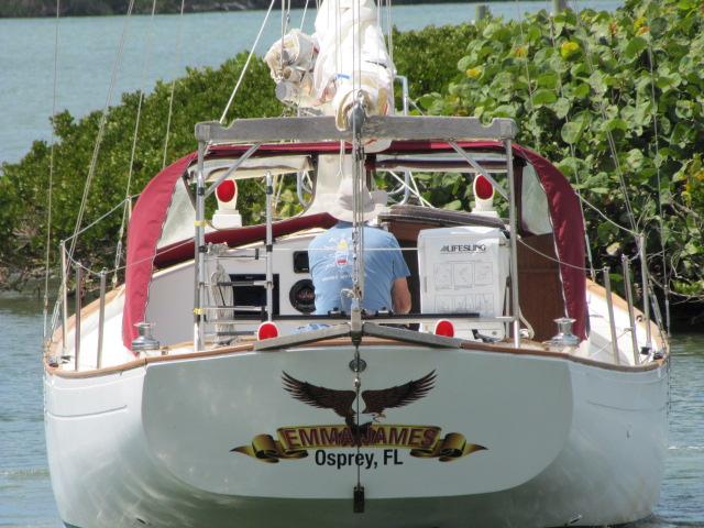 1974 Custom Lazy Jack 32 sailboat named "Emma James" docked in Osprey, Florida.