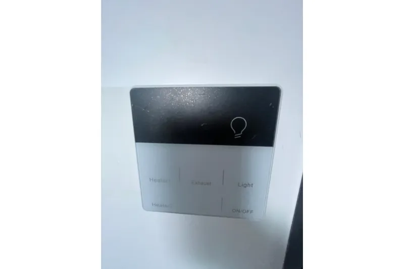  Yacht Photos Pics Control panel on 2025 Houseboat ALLHOUSE HB-1250, featuring heater, exhaust, and light options.