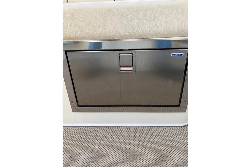  Yacht Photos Pics Stainless steel compartment on 2020 Chris-Craft Launch 28 boat interior.