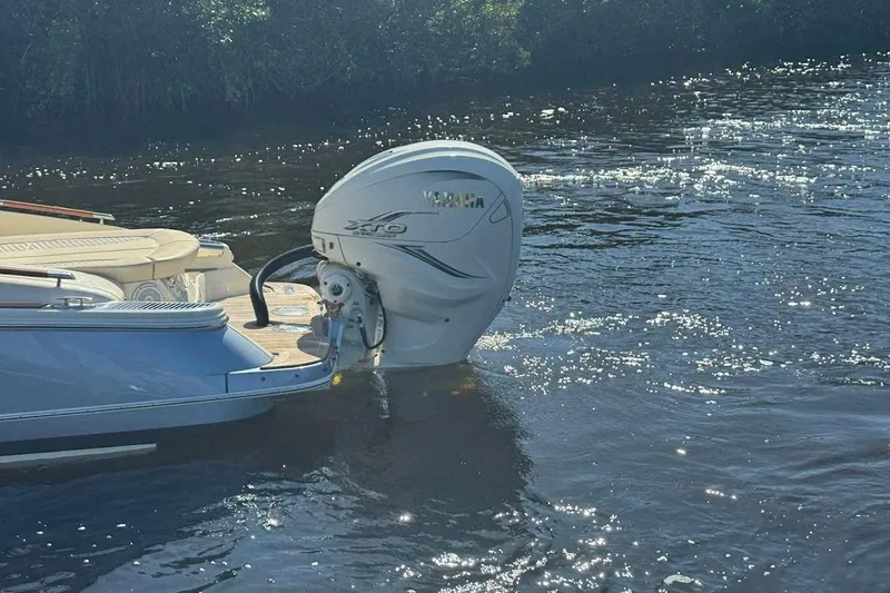  Yacht Photos Pics 2020 Chris-Craft Launch 28 with Yamaha outboard engine on a sunny day.