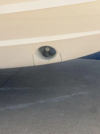  Yacht Photos Pics 2012 Grady-White 336 Canyon boat hull with thruster detail.