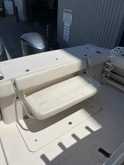  Yacht Photos Pics 2012 Grady-White 336 Canyon boat with foldable seating and clean deck.