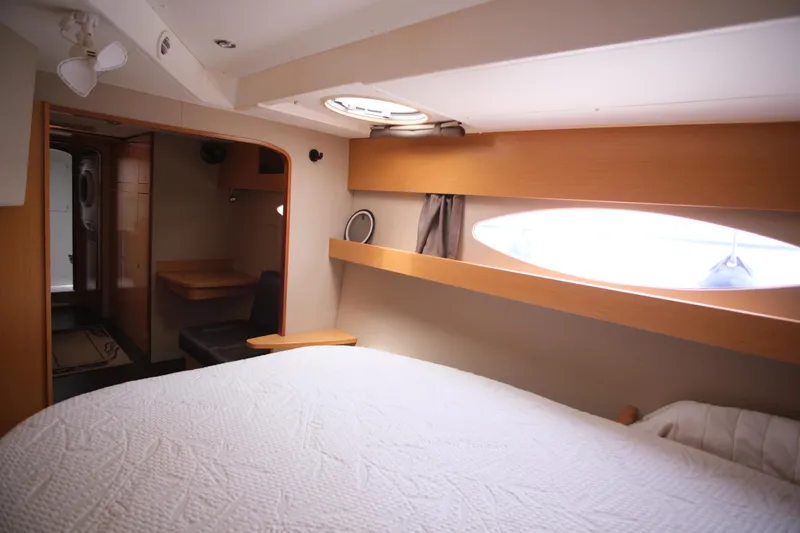 Northern Lynx Yacht Photos Pics Interior of 2011 Fountaine Pajot Salina 48 Evolution Maestro, featuring cozy cabin and modern design.