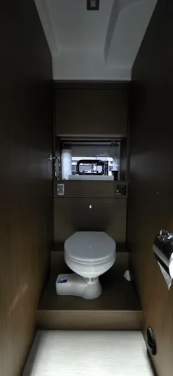  Yacht Photos Pics 2020 Jeanneau NC 37 yacht bathroom with modern fixtures and compact design.
