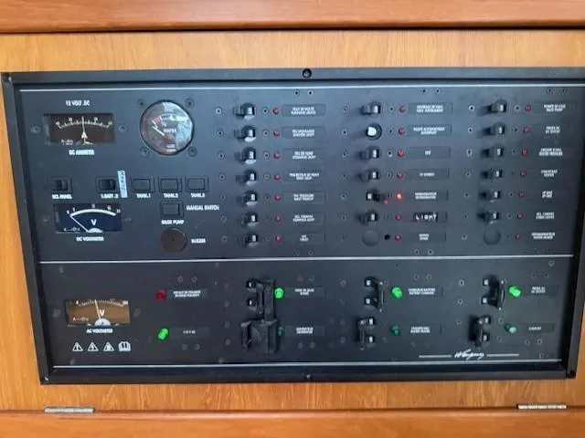 Jet Stream Yacht Photos Pics Electrical control panel of a 2003 Wauquiez Centurion 45s yacht.