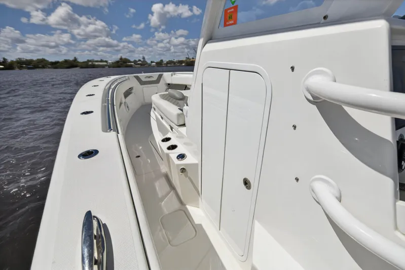  Yacht Photos Pics Invincible 36 Open Fisherman 2023 on calm waters.