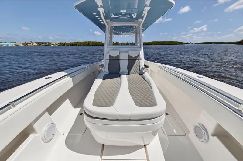  Yacht Photos Pics Invincible 36 Open Fisherman 2023 on calm waters.