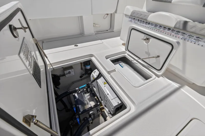  Yacht Photos Pics Interior view of 2023 Invincible 36 Open Fisherman boat.