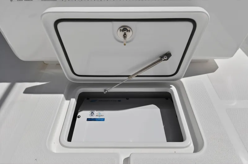  Yacht Photos Pics Open storage compartment on Invincible 36 Open Fisherman 2023.