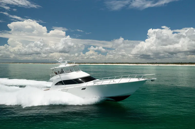 Smooth Ride Yacht Photos Pics 2015 Viking 70 Convertible  STBD Profile