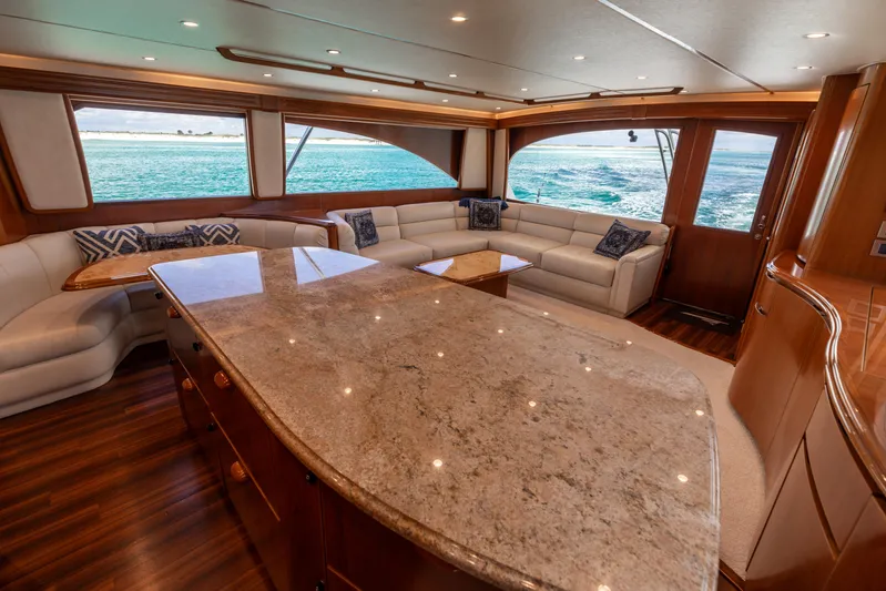 Smooth Ride Yacht Photos Pics 2015 Viking 70 Convertible  Galley 4