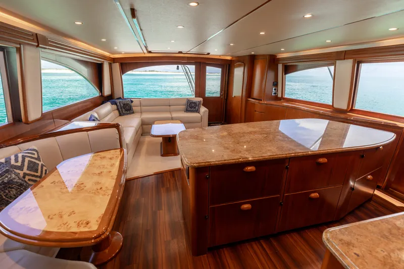 Smooth Ride Yacht Photos Pics 2015 Viking 70 Convertible  Galley 5