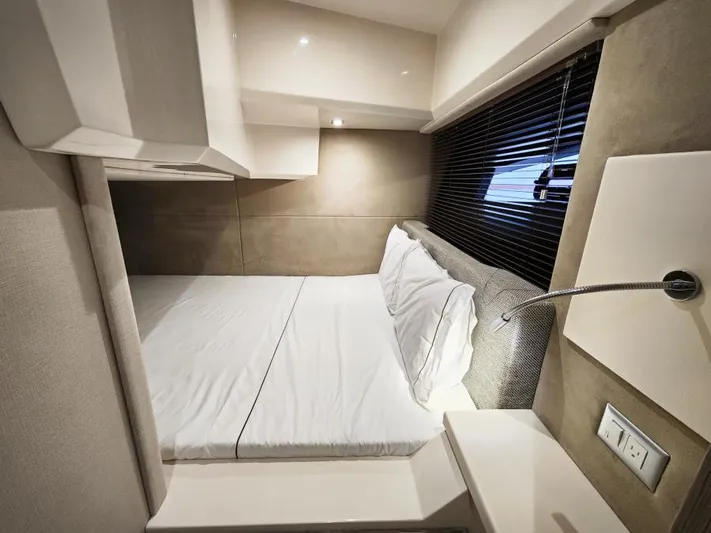  Yacht Photos Pics Luxurious cabin interior of 2024 Sessa Marine C36 OB yacht.