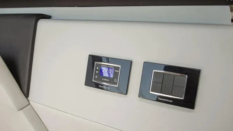  Yacht Photos Pics Control panel on 2018 Azimut S7 yacht interior.