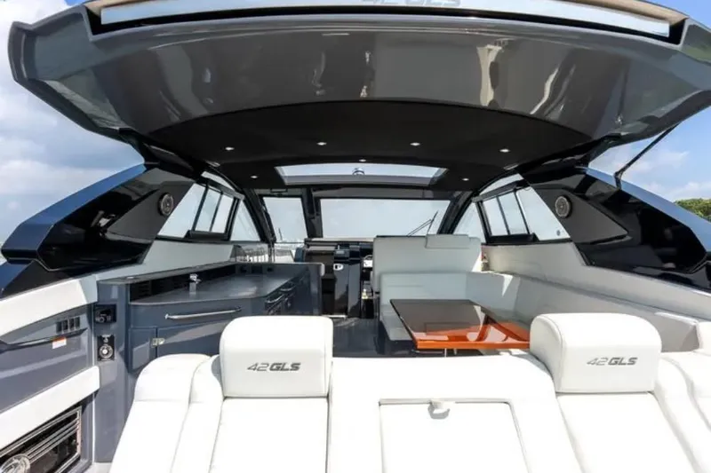  Yacht Photos Pics 2023 Cruisers 42 GLS yacht interior with luxurious seating and modern amenities.