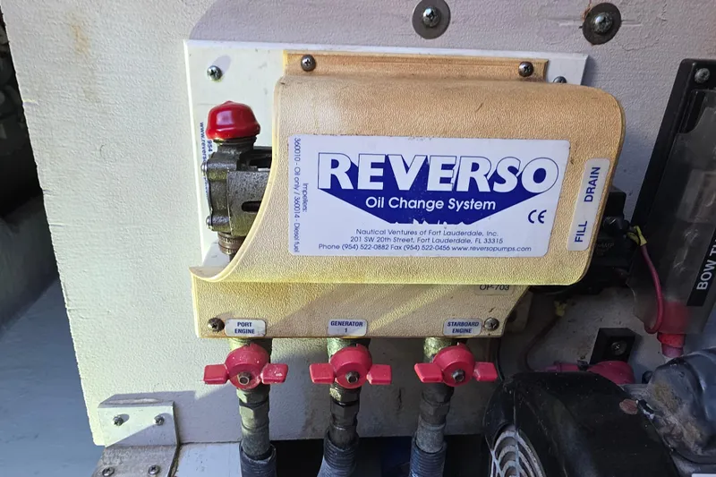 Megusta Yacht Photos Pics Reverso oil change system on 2007 Sea Ray 44 Sedan Bridge yacht.