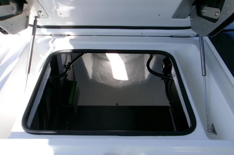  Yacht Photos Pics Open storage compartment in 2026 Monterey Elite 25 OB boat.